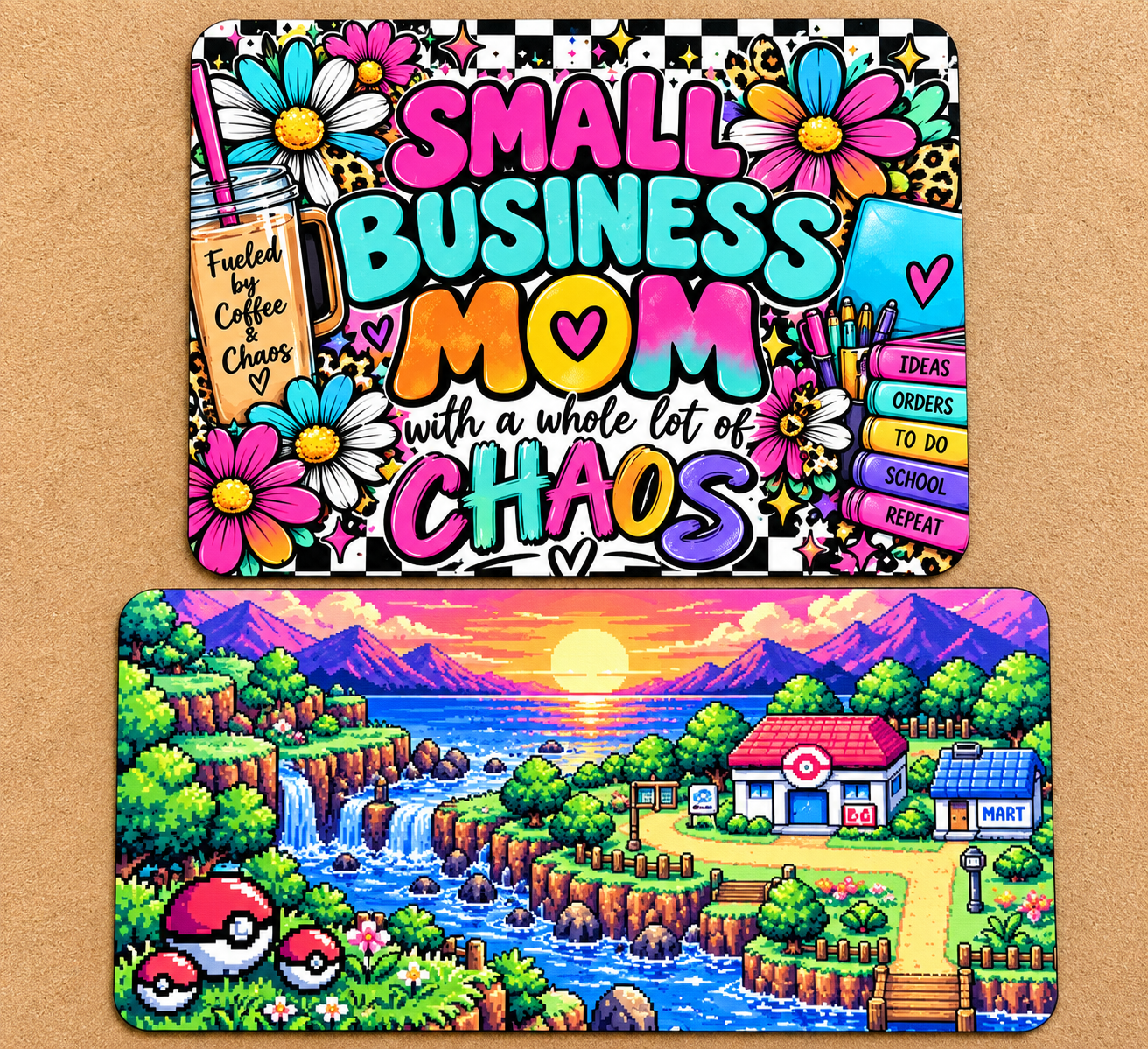 Custom mouse pads created by InkSpire